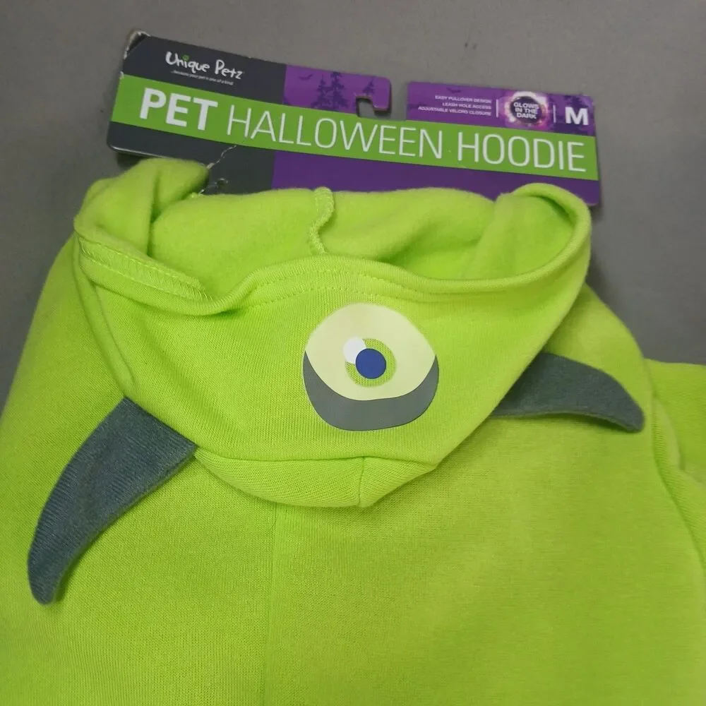 3 Unique Petz Halloween Hoodie MEDIUM Glow in the Dark NEW with Tags